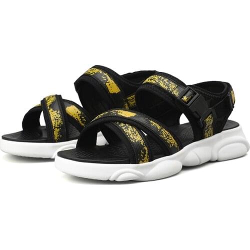 Top autumn sandales summer quality hop leather flops tenis hollow beach playa genuine leisure masculino respirant canvas men on