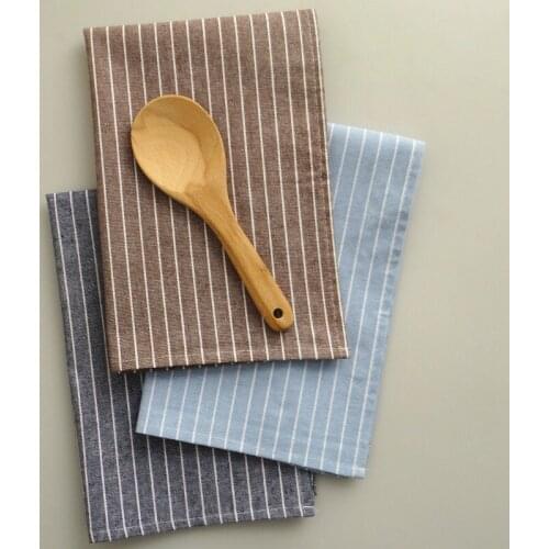 Popular linen cloth striped mattress western mattress home napkin