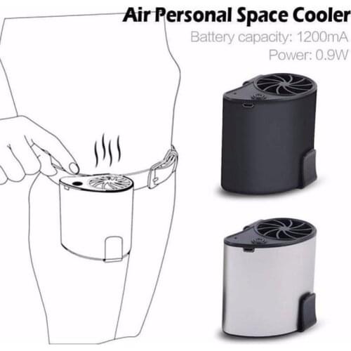 Portable Mini Mobile Air Conditioning Small Fan Usb Rechargeable Hanging Waist Fan For Home Travel Outdoor Camping Cooling