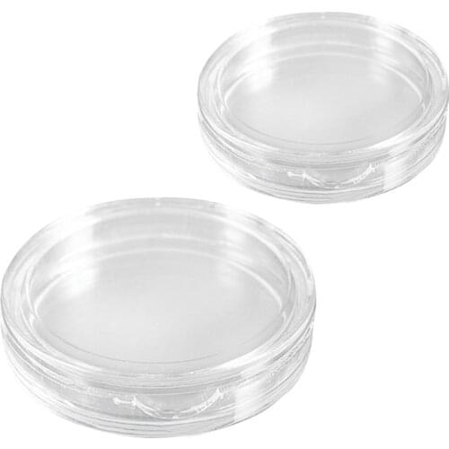 Promotion! 20 Pcs Small Round Transparent Plastic Coin Capsules Box 24mm & 26mm