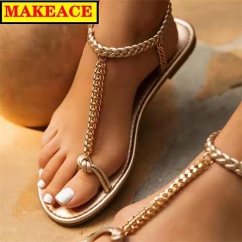 New Toe Sandals Women Summer Fashion Bare Foot Open Toe Sandals Outdoor Beach Sandals Flat Comfortable Sandals for Women