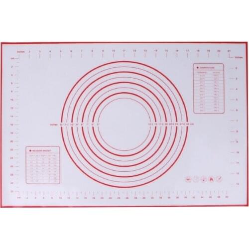 1Pc Silicone Rolling Cake Dough Mat Clay Fondant Pastry Baking Sheet 60x40cm