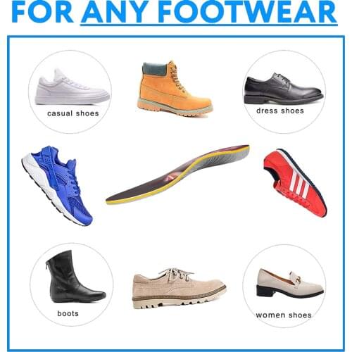 Plantar Fasciitis Arch Support Insoles for Men and Women Shoe Inserts - Orthotic Inserts - Flat Feet Foot