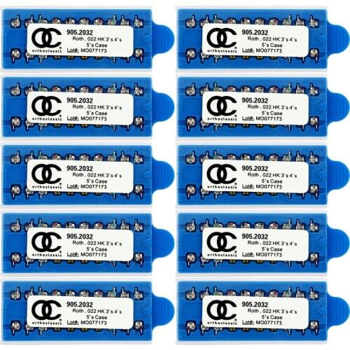 Dental Orthodontic ROTH 0.022 Slot 345 Hooks MIM Metal Brackets Braces 10 Sets/200 pcs