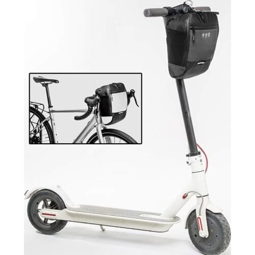 Portable Multifunctional Bike Handlebar Bags Front Handle Bag for Bike Scooter Fold Bike Waterproof Large Capacity Cycling