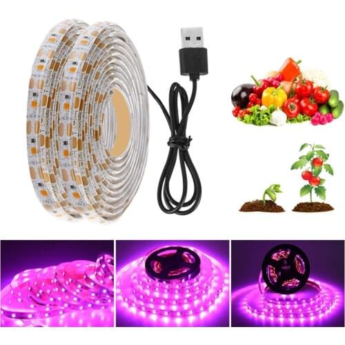 LED Grow Light Full Spectrum USB Grow Light Strip 2835 Chip LED Phyto Lamp for Plants Flowers Greenhouse Hydroponic growth tent