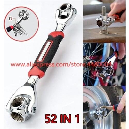 Universal Wrench 52 Tools In One Socket 360-degree Rotating Multi-function Wrench Hand Tools