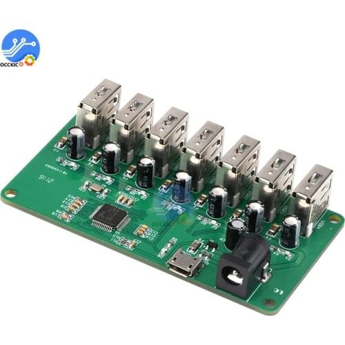 USB 2.0 HUB Module 1 to 7 Port USB Hub Seven Port USB Splitter Module with Power Supply USB 2.0 Expansion