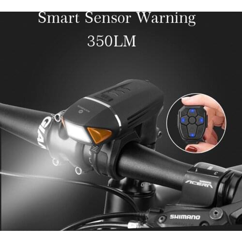 ROCKBROS Bicycle Light USB Rechargeable 450 Lumens LED Headlight Cycling Wireless Turn Signals Bike Lamp Flashlight Taillight