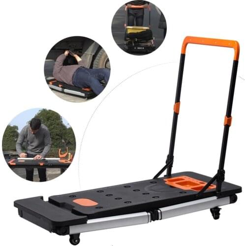 7-in-1Folding Workbench Household & DIY Work Station Car Creeper Platform Hand Truck Multi-Function Work Table