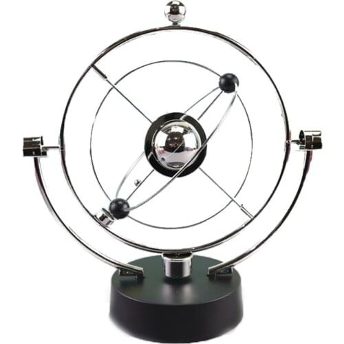 Rotation Perpetual Newtons Cradle Celestial Globe Physics Tumbler Kinetic Orbital Revolving Gadget Home Decor Craft Ornament