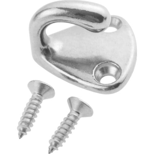 1 Pc Marine 316 Stainless Steel Boats Pad Eye Fender Fending Hook Rope With Screws Attachment Point Tool For Fender Rowing Boats