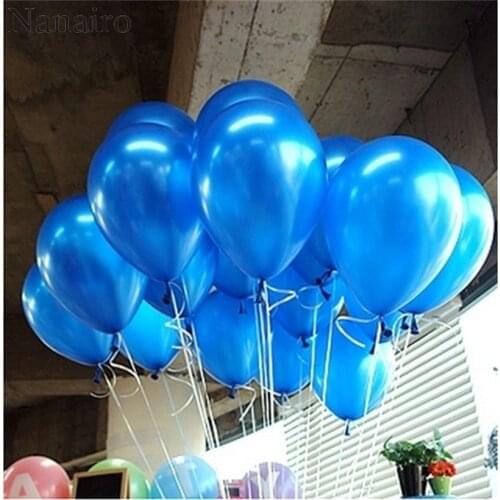 20pcs/Lot 10inch Bule 1.2g/pcs Latex Balloon Helium Thickening Pearl Celebration Party Wedding Birthday Decoration Balloon