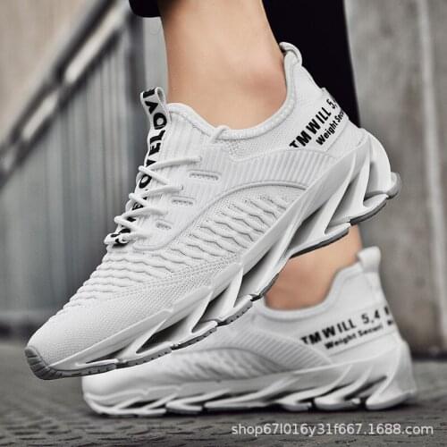 2019 new flying woven mesh breathable blade front end wild running shoes casual fashion wearable lightweight sports shoes