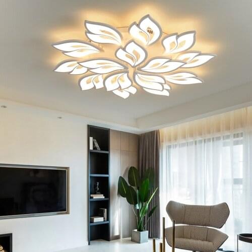 2020 New Modern LED Ceiling Light For Living Room Bedroom Decor Lighting With Remote Control 3/5/9/12/15 Heads AC110V AC220V