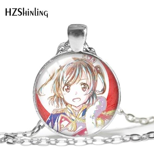 2021 New Revue Starlight Pendant Necklace Hikari Maya Anime Pendants Round Glass Photo Necklaces 25mm Jewelry Gifts Fan