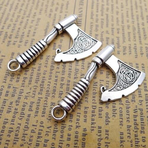 3 pieces/lot 25*43mm Antique silver color Metal Broad Axe charm Necklace Pendant Bracelet Key chain DIY handmade jewelry making