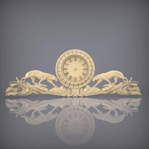 3d model relief for cnc carving engraving in STL file format artcam aspire Clock _93