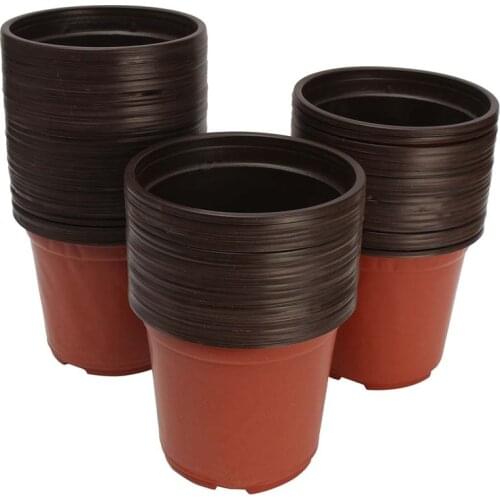 Practical 50Pcs 8.26inch Plastic Flower Seedlings Nursery Supplies Planter Pot/Pots Containers Seed Starting Pots Planting Pots