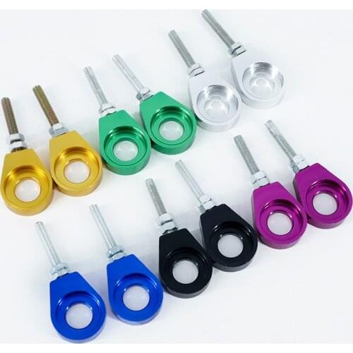 Motor 110cc 125cc 140cc Aluminum Chain Tensioner Adjuster Dirt Bike Pit ATV Motorcycle Scooter 12mm or 15mm Rear Wheel Axle Hole