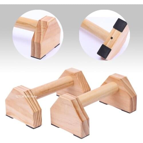 B112 Gym Training Chest H-Frame Wooden Inverted Parallel Bars Parallel Bars 1 Pair Of Fitness Push-Ups Standing Frame