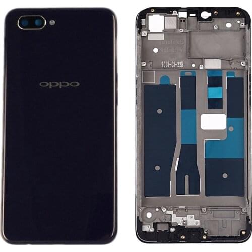 For OPPO A5 Battery Cover Rear Glass Door Housing Case For OPPO A5 Middle Front Frame