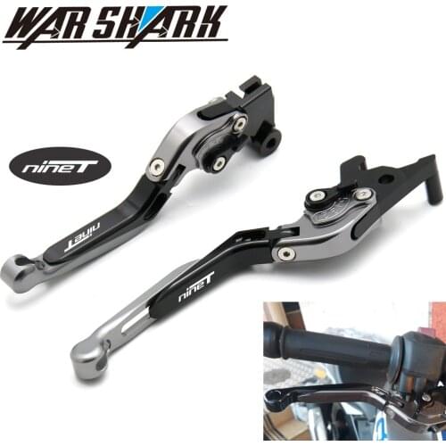 CNC With LOGO Motorcycle Adjustable Folding Brake Clutch Levers FOR BMW R nine T 2014 2015 2016 RNINET