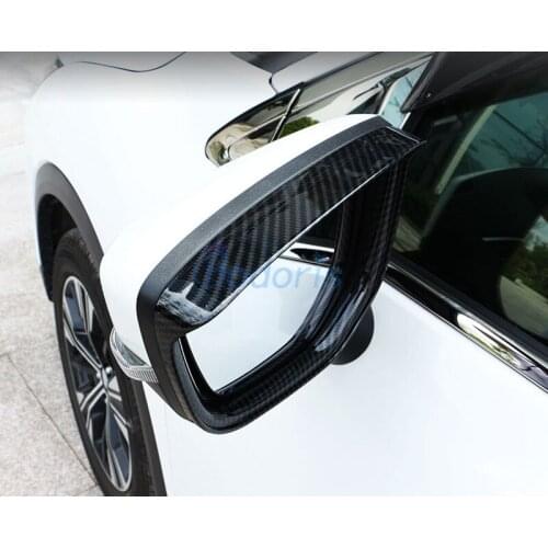 For Mitsubishi Eclipse Cross 2018 2019 2020 Carbon Fiber look Rearview Mirror Cover Side Wing Cap Shell Case Moulding Accessory