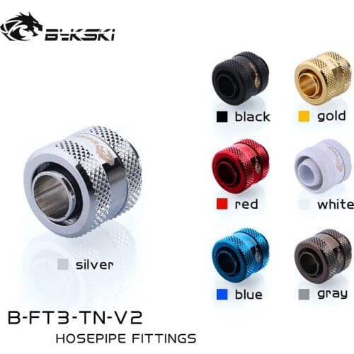 Bykski B-FT3-TN-V2,3/8" G1/4" Fittings For OD 10x13mm Soft Hose Flexible Tube Pipe,PC Water Cooling Accessories