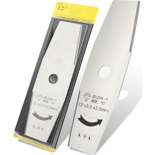 Lawn Mower White Steel Blade With Teeth Power Tools, Diamond Shaped Straight Blade Serrated Curved Blade For For Brush Cutter