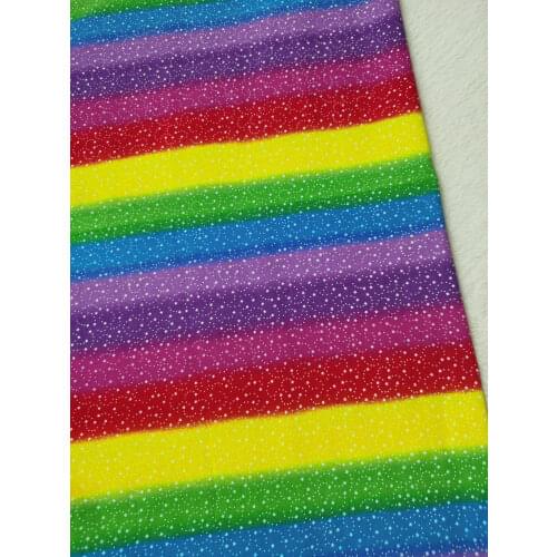 Scroll Stripe Rainbow Sunshine Cotton Fabric Gradient Colorful five Star Multi Color Textile Tissue Home Clothing viaPhil