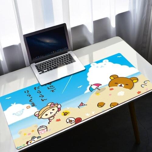 Keyboard Gaming Mouse Pad Rilakkuma Gamer Pad FComputer Mouse Mats Xxl Deskpad Non-slip Mat Gamers Big Extended Xxl Mousepad