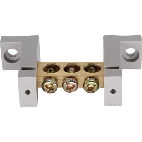 Quick screw Brass din rail terminal block distribution plug-in pcb wire connector 4/6/8/10/12 position terminal strip hardware