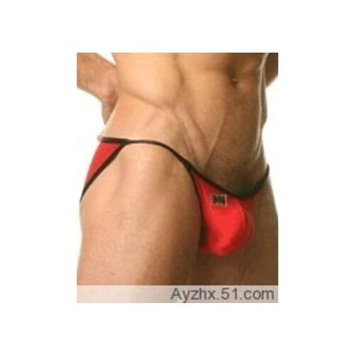 Men underwear customize low waist Red CLow-waist EnticementTT Pants Thongs Hold up Health LycraSoftThree-dimensional Skinny