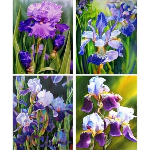 PDMDOG 5d Diamond Painting Kit Beaded Flower Rhinestones Embroidery DIY Full Square Drill Cross-Stitch Craft Home Decor Mosaic