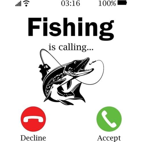 RuleMylife Fishing Is Calling Decline Accept car stickers decal anime cute car accessories decoration pegatinas para coche