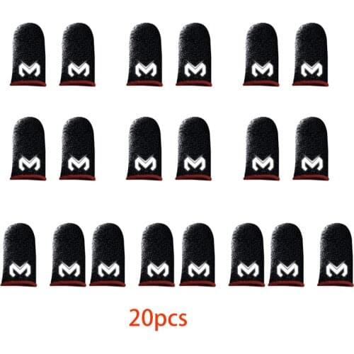20pcs Mobile Game Fingertip Gloves For Gamer Sweatproof Anti-slip Touch Screen Finger Sleeve Breathable Gaming Fingertip Cover