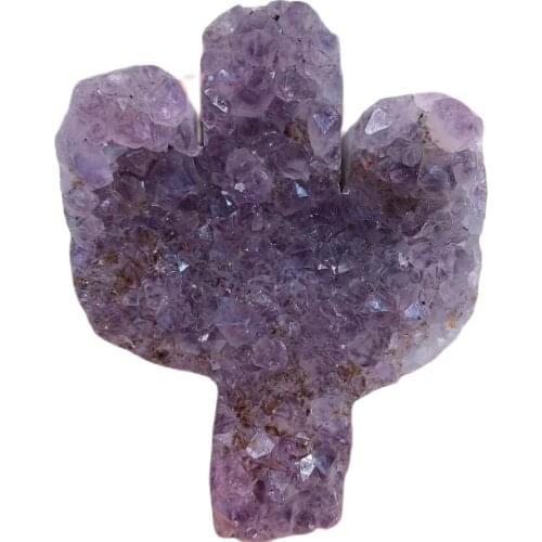 TOP Natural Purple Cactus Amethyst Cathedral Quartz Crystal Cluster Mineral Specimen from Brazil