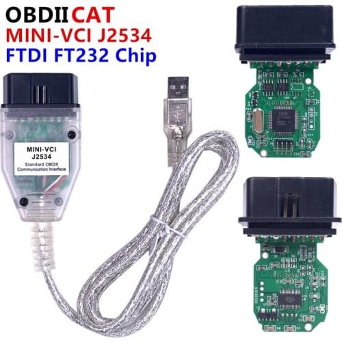 OBDIICAT Hot sale Mini VCI Cables To-yo Techstream Tis J2534 V 15.00.028 Mini Usb Cable Diagnostic Cable