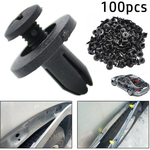 Plastic Clips Push Pin Rivet Side Skirts Trim Truck Universal 6mm Hole