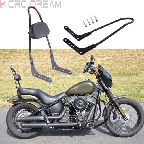 Motorcycle 22" Tall Sissy Bar Backrest Cushion Pad For Harley Softail Slim Street Bob Standard FLSL FXBB FXST FLDE FLHC 2018-Up