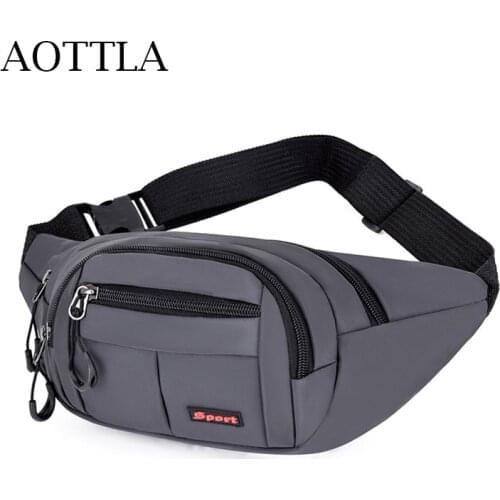 AOTTLA Men Waist Bag Casual 5 Colors New Unisex Waist Pack Pouch Women Oxford Cloth Travel Fanny Bag High Qualtiy Shoulder Bags