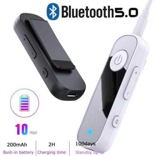Bluetooth 5.0 Receiver 3.5mm 3.5 AUX Jack USB Stereo Music Clip Wireless Audio Adapter with Mic for Speaker Car kit Transmitter