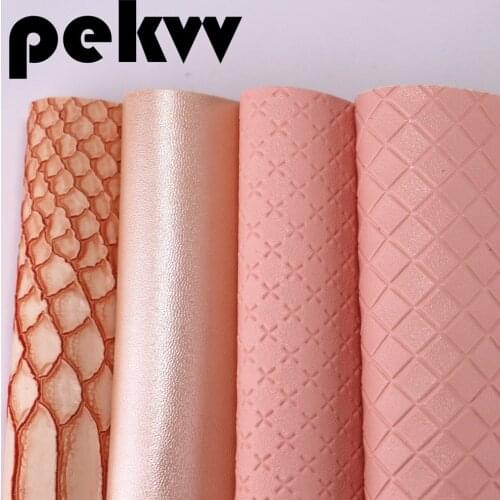 Pink Faux PU Leather Fabric Synthetic Leather For Bows DIY sawing Accessories A4 Sheet 8"x11.8" 1piece FD010