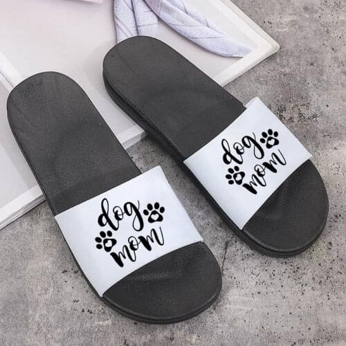 Home Slippers Ladies shoes Cartoon dog paw pattern Slides Indoor Slipper bathroom beach Sandals Non-slip Flip Flops women shoes