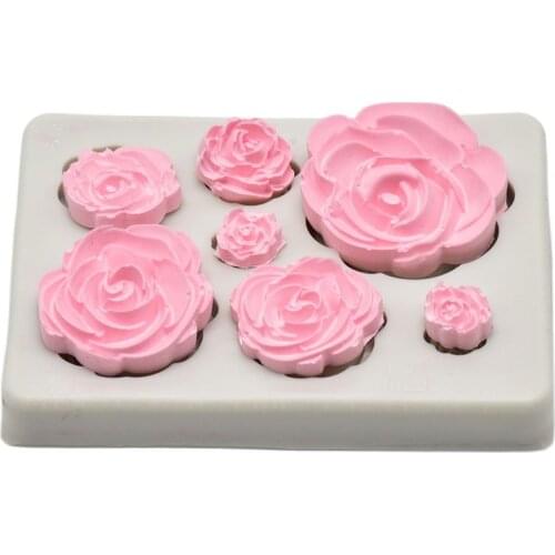 Rose Flower Epoxy Resin Fondant Silicone Mold for DIY Pastry Cupcake Cake Dessert Lace Decoration Mould Kitchenware Baking Tool