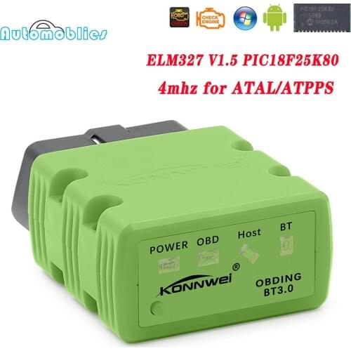 KONNWEI ELM327 V1.5 OBD2 Scanner Bluetooth PIC18f25k80 KW902 Auto scanner OBD 2 Diagnostic Tool MINI ELM 327 OBDII Code Reader