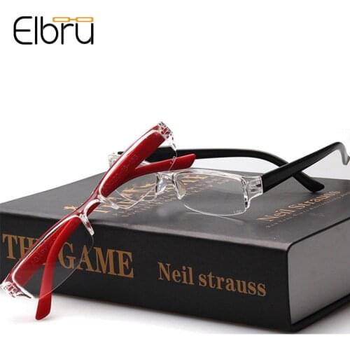 Elbru Ultralight Resin Reading Glasses Eyebrows Presbyopia Glasses Anti-fatigue Clear Lense Spectacles For Men And Women Eyewear