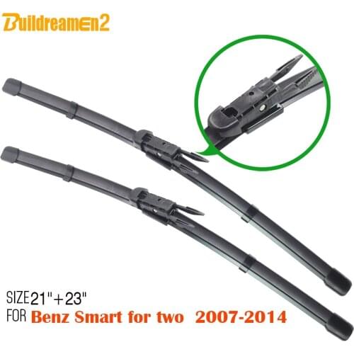 Buildreamen2 1Pair Auto Window Windshield Wiper Blades Frameless Wiper Blade For Mercedes-Benz Smart for two 2007-2014