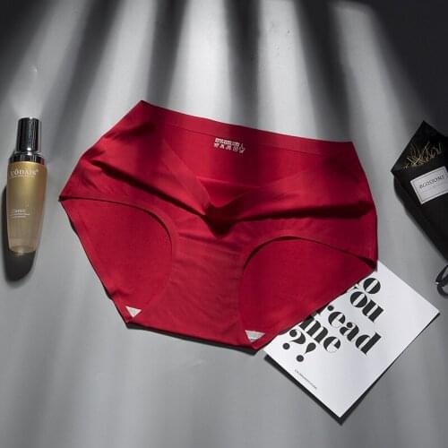 Ice Pure Silk Seamless Underwear For Women Summer Corset Lace Sexy Lingerie Panties For Girl Period Underwear Breathable Thong